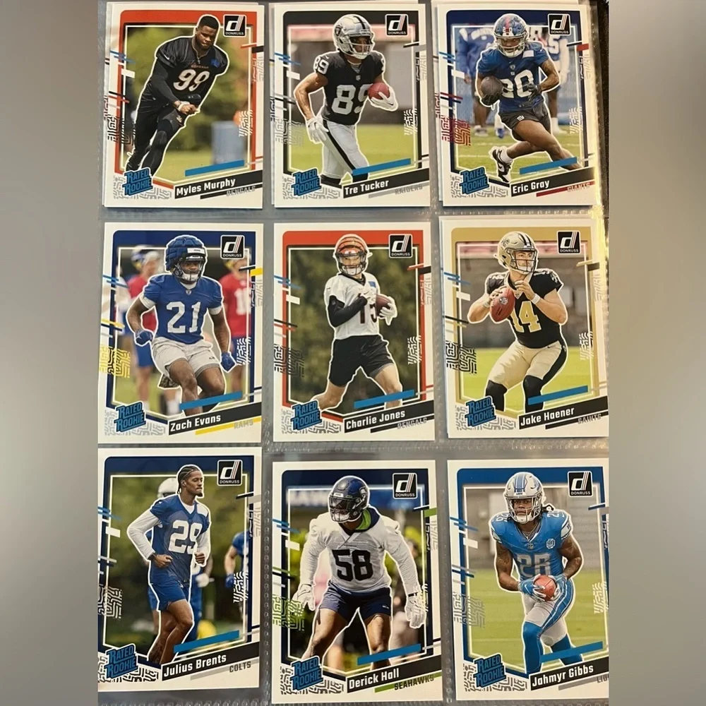 ⭐️ 🏈 2023 Rookie Cards Panini Donruss Football Cards -Over 95 Rated Rookies #B2